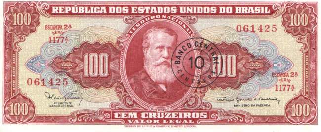 10 Centavos auf 100 Cruzeiros